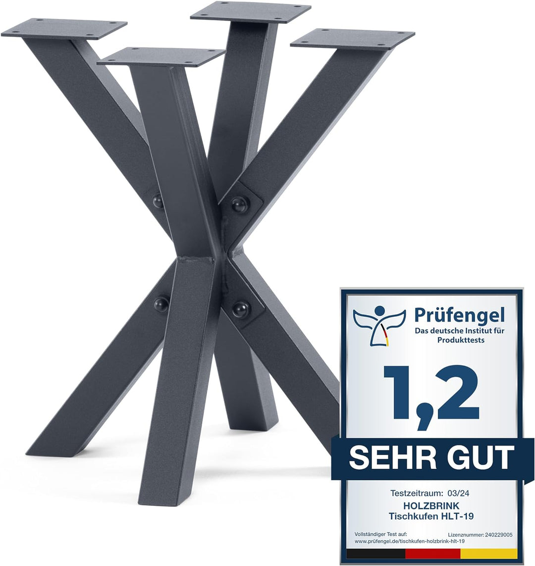 HOLZBRINK Tischbeine aus Metall, Tischgestell für Beistelltisch Computertisch Gartentisch, 40x40x43