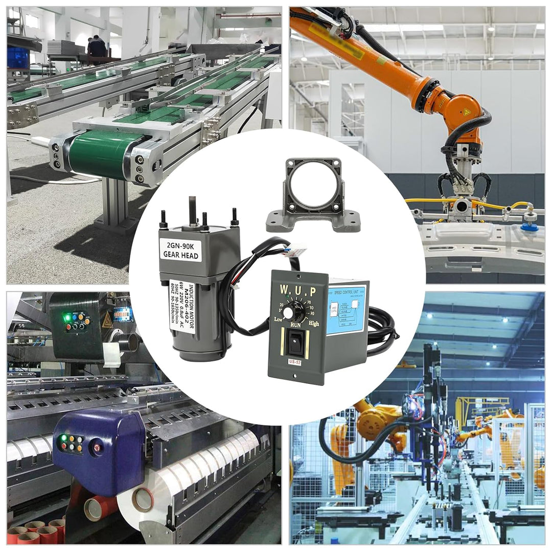AC 220V Getriebemotor 6W 90K AC Getriebe Reduziermotor Gear Reducer Motor mit Reversing Funktion Ein