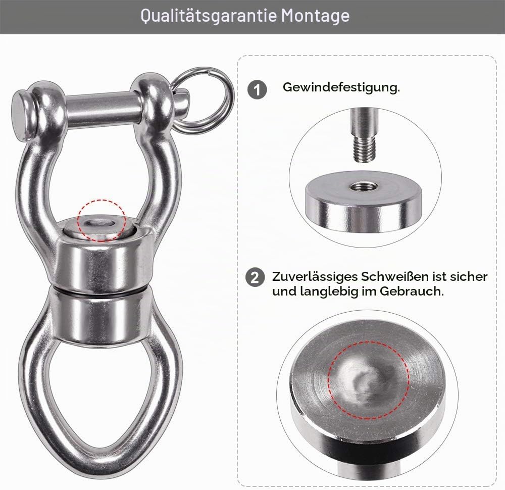 SELEWARE Silent Bearing Swing Swivel, Edelstahl 1200LB 360 ° Rotationsgerät Hängezubehör mit Abnehmb