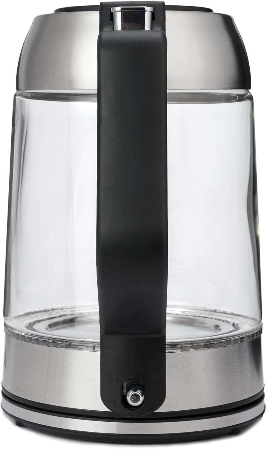 Wasserkocher 1,7L (2200W) Edelstahl, LED-Beleuchtung, Kalkfilter, OneTouch-Verschluss, Kabelaufwickl