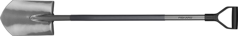 Fiskars 1025374 Gärtnerspaten für Harte, steinige Böden, Spitz, Hochwertiger Borstahl, Ergonomic, Si