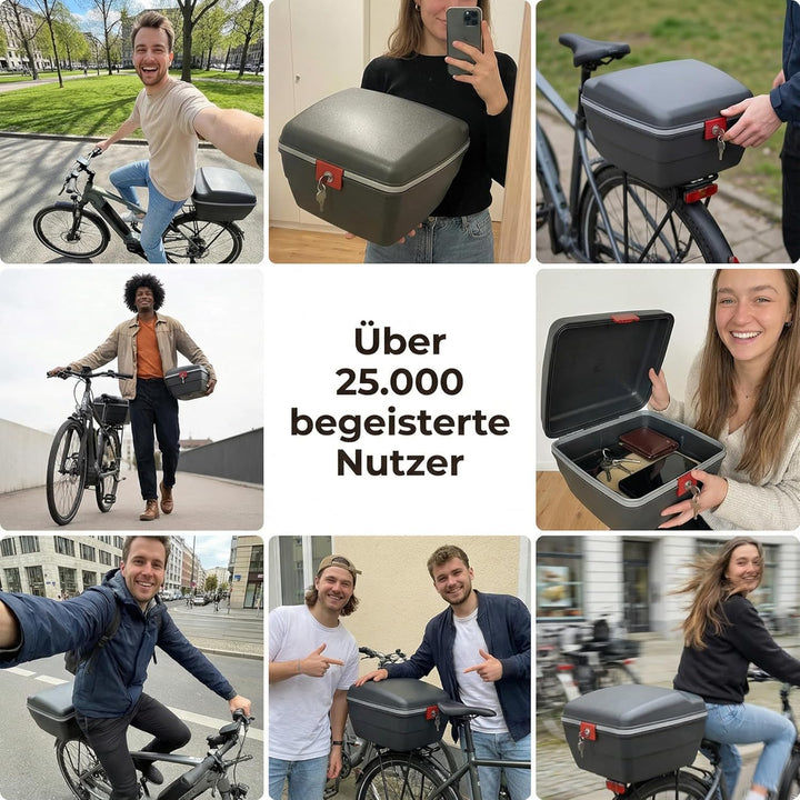 Thiru Touring-Tresor Fahrradkoffer 14L - abschliessbar & wasserdicht für Gepäckträger - diebstahlsic