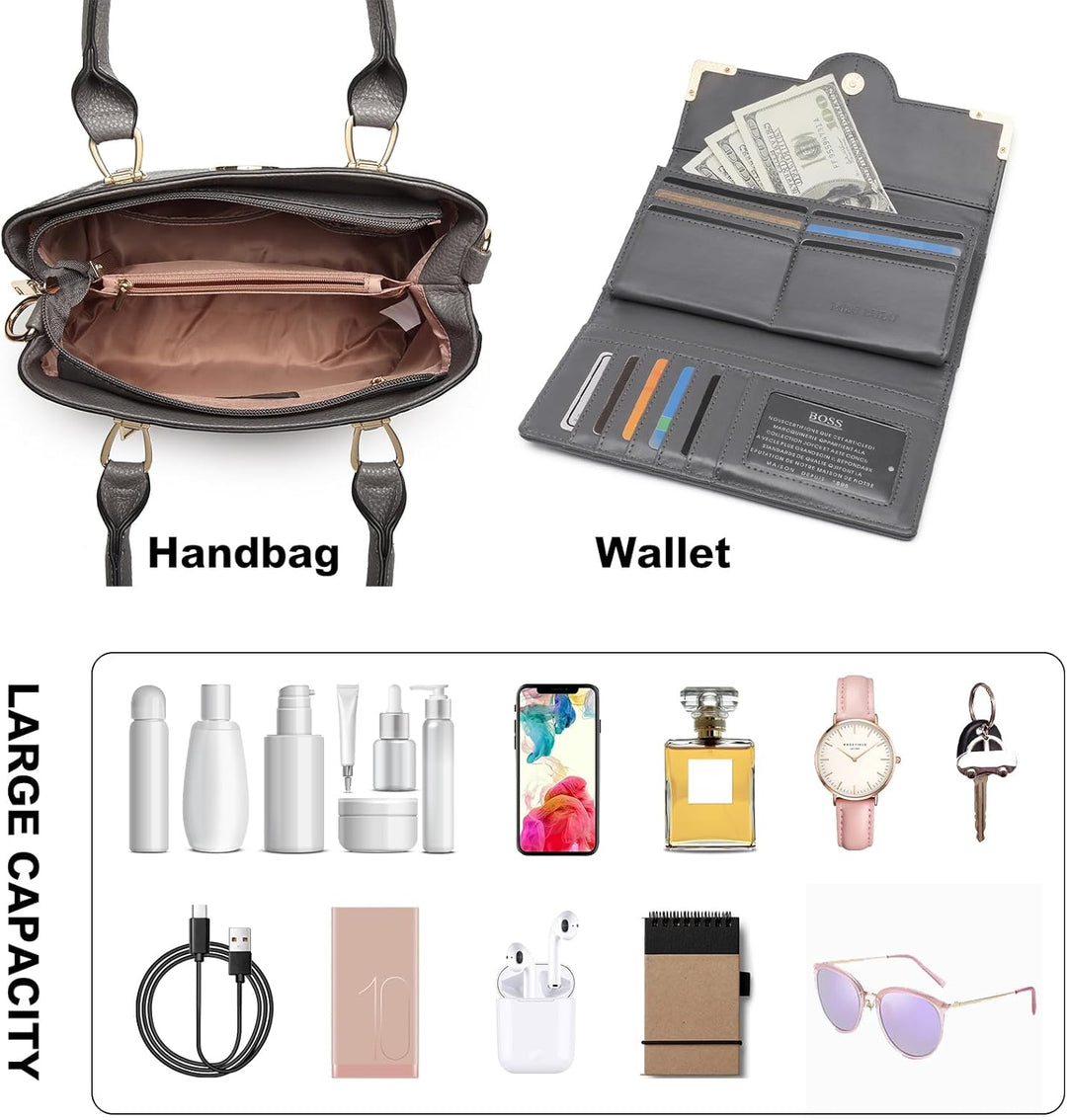Miss Lulu Handtasche Damen, Handtasche Damen Mittelgross Tasche Damen Mittelgross Elegant Henkeltasc