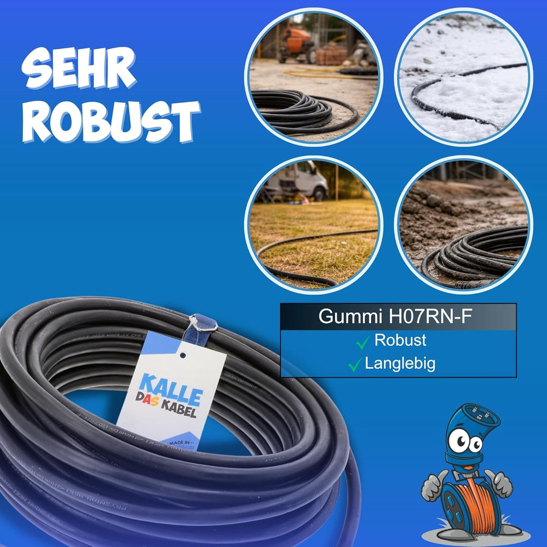 KALLE DAS KABEL CEE-Verlängerungskabel Winkelkupplung Campingkabel Wohnmobil-Kabel Caravan-Leitung H