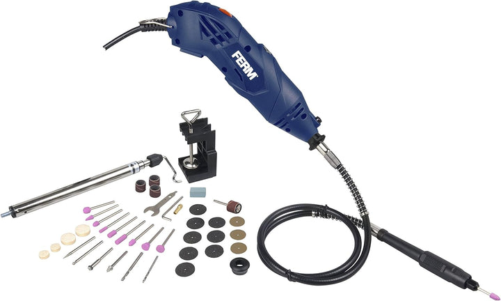 FERM Combitool 160W – Multifunktionswerkzeug mit Tischständer, flexibler Welle und 40 Zubehörteilen,
