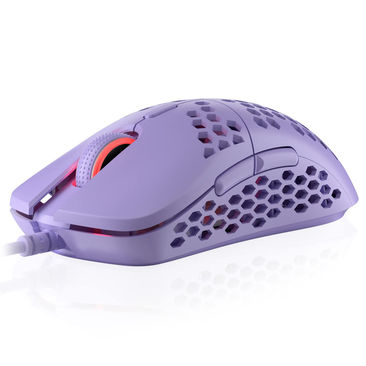HK Gaming Mira M Ultraleichte, Mit Wabenmuster Versehene, Beidhändige, Kabelgebundene RGB Gaming-Mau
