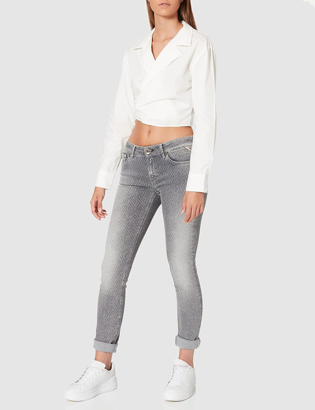 NA-KD Damen Overlap Cropped Shirt Hemd 34 Weiss, 34 Weiß