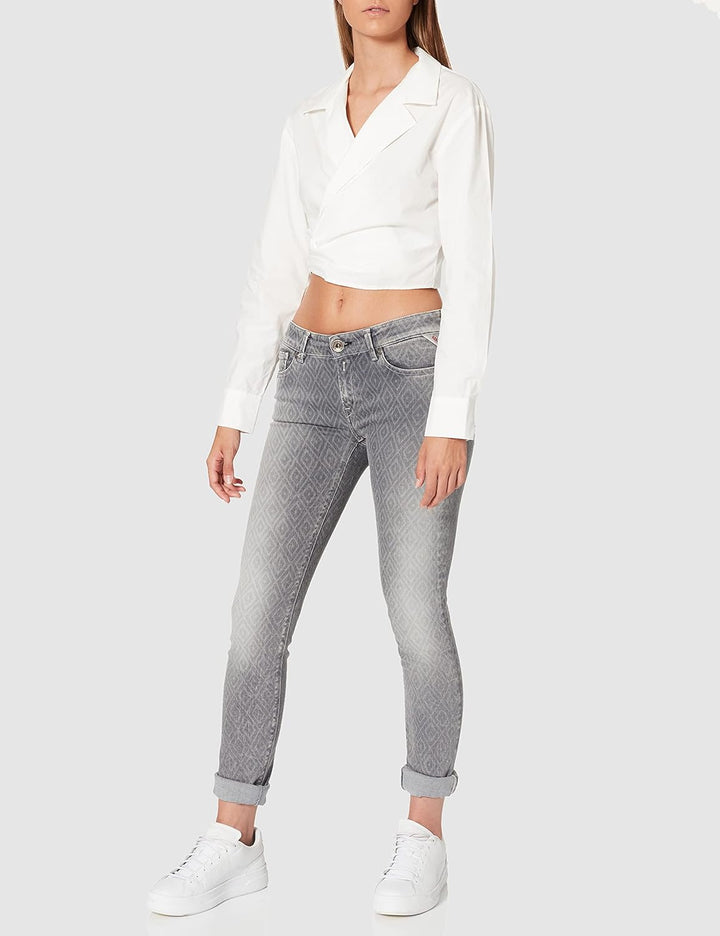 NA-KD Damen Overlap Cropped Shirt Hemd 34 Weiss, 34 Weiß