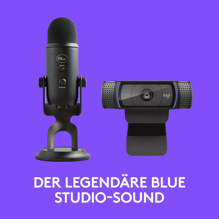 Blue Microphones Yeti und Logitech C920 HD Pro – Webcam-Mikrofon-Set für eine professionelle Präsent