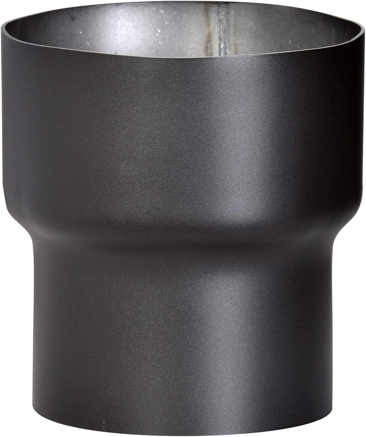 FIREFIX R150/Ü8 Übergangsstück (Erweiterung) für 2 mm Starke Rauchrohre, schwarz lackiert, von 120 m