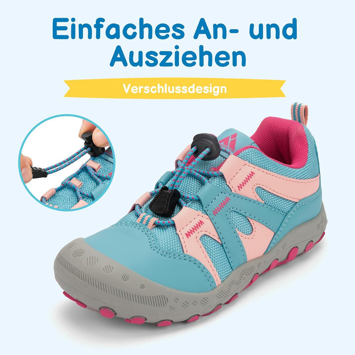 Mishansha Jungen Mädchen Wanderschuhe rutschfest Walkingschuhe Weich Flexibel Stabil Fitnessschuhe F