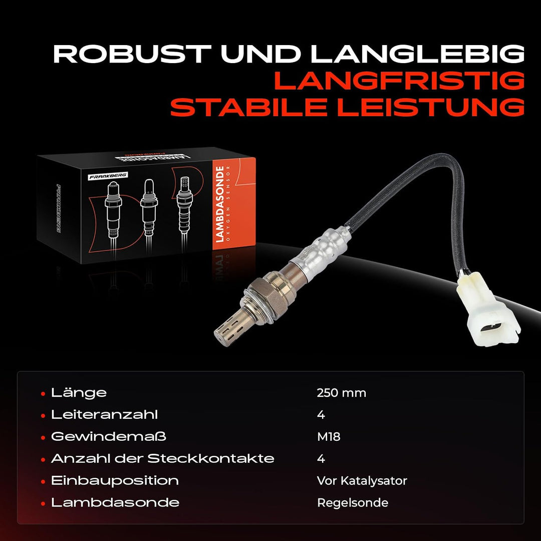 Frankberg Lambdasonde Regelsonde vor Katalysator Kompatibel mit Grand Vitara I FT HT 1.6L-2.7L 2000-