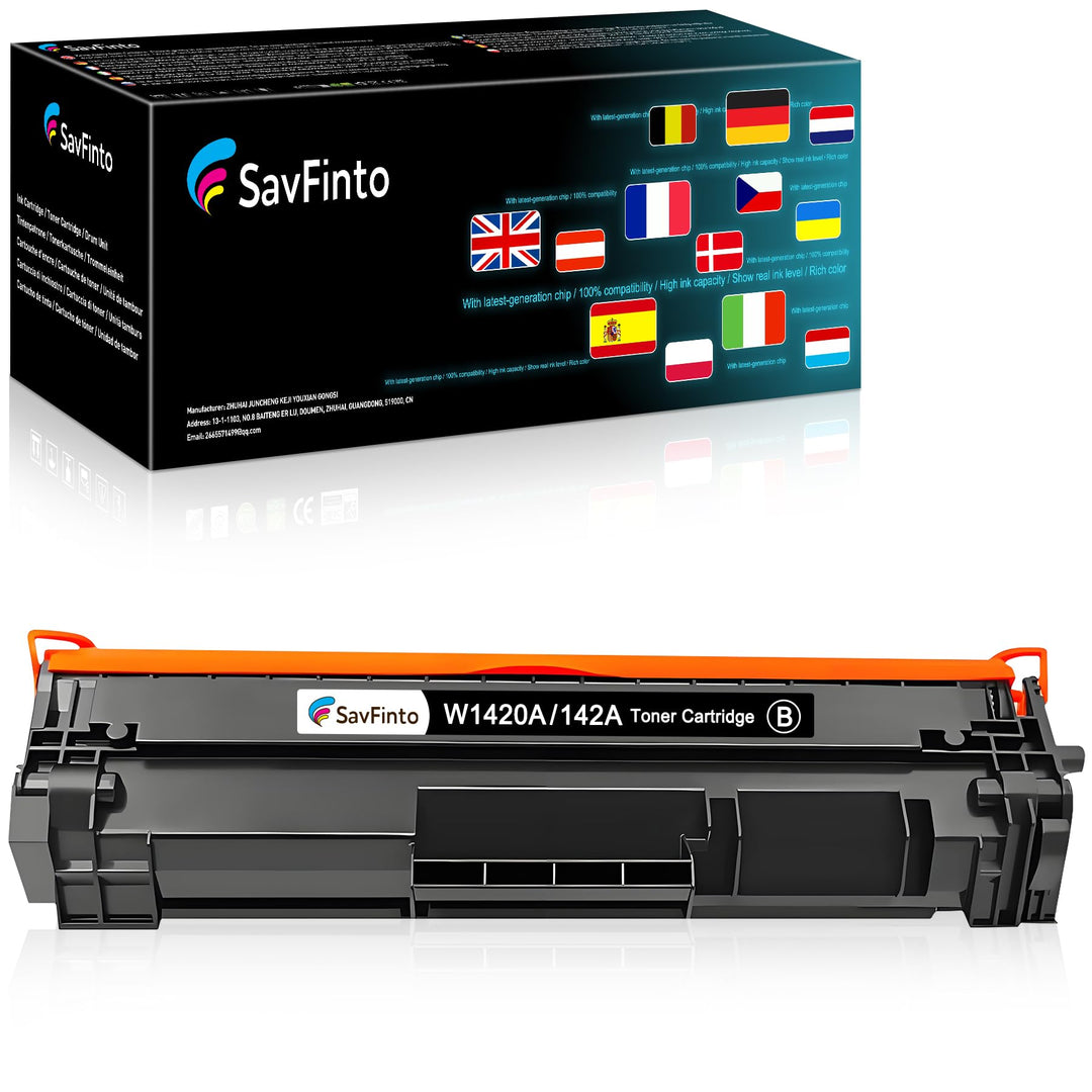 SavFinto 142A (MIT CHIP) Toner Ersatz für HP W1420AX 142X W1420A 142A Kartusche Kompatibel für HP La