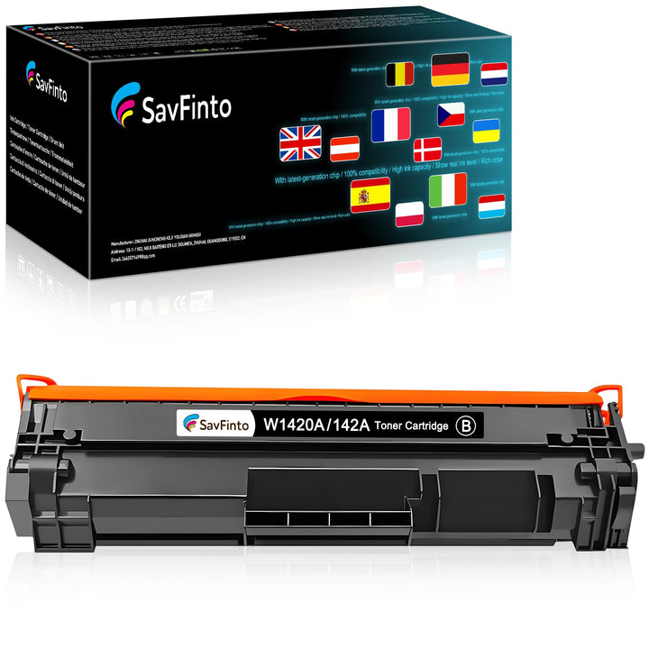 SavFinto 142A (MIT CHIP) Toner Ersatz für HP W1420AX 142X W1420A 142A Kartusche Kompatibel für HP La