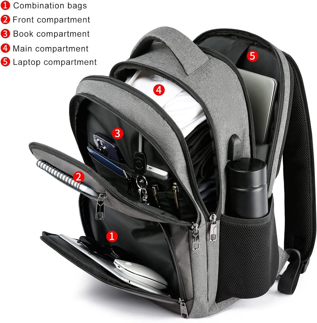 Rucksack Herren für Schule Laptop Rucksack 15,6 Zoll, Schulrucksack Jungen Teenager Wasserdichte mit