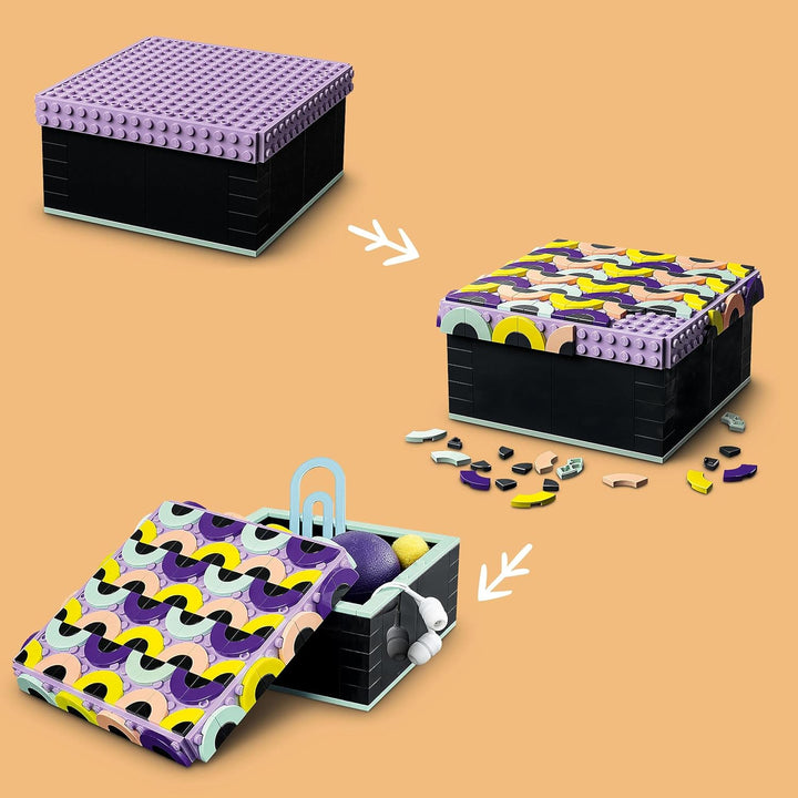 LEGO 41960 DOTS Grosse Box, Bastelset für Schmuckkästchen, Schreibtisch-Organizer oder Kinderzimmer-