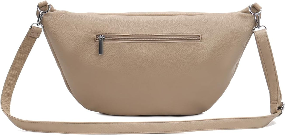 XXL Tasche Bauchtasche Hüfttasche Crossbody Schultertasche Umhängetasche Kunstleder Gürteltasche Cro
