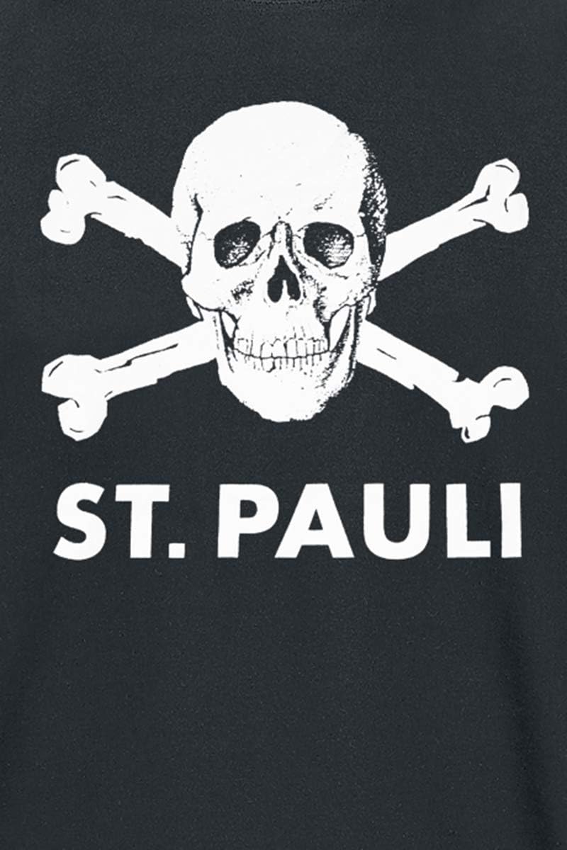 FC St. Pauli Totenkopf Männer T-Shirt schwarz Fan-Merch, Fussball, Totenköpfe 3XL Schwarz, 3XL Schwa