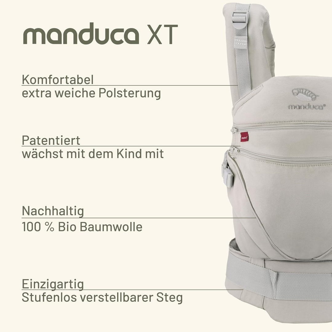 manduca Babytrage XT > < All-In-One Babytrage für Neugeborene ab Geburt, Babys &amp; Kleinkinder (3,5-20