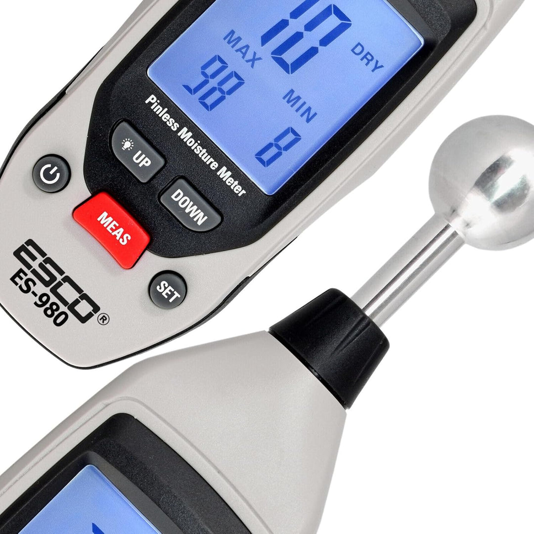 ES-980 Elektronischer Feuchtigkeitsmesser | Feuchtemessgerät für Wände, Holz, Beton, Estrich & Bauma