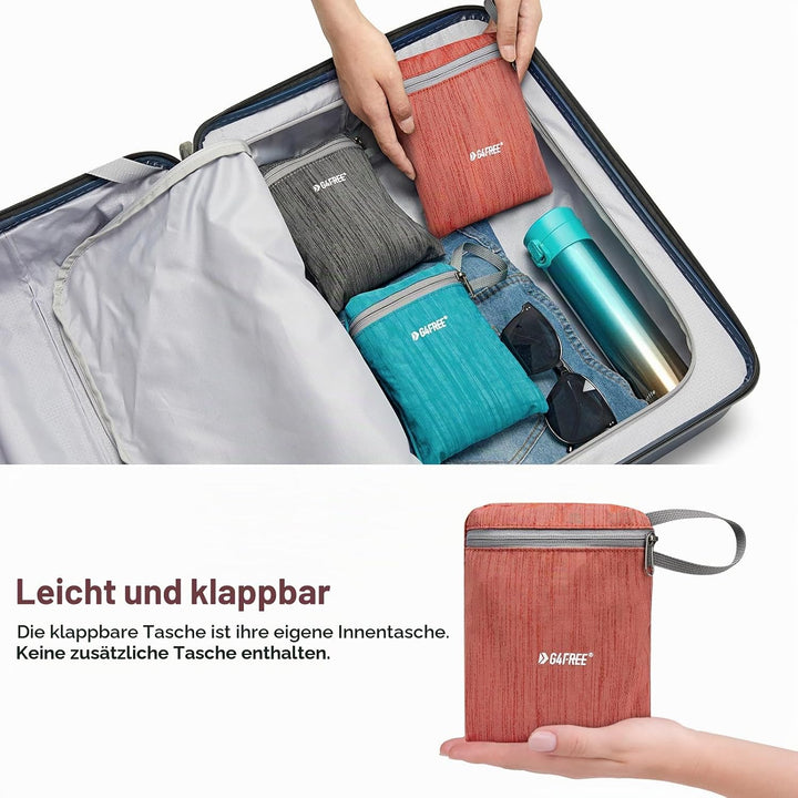 G4Free 10/15/20L Faltbarer Rucksack Klein, Wanderrucksack Leicht, Tagesrucksack Damen Herren für Wan
