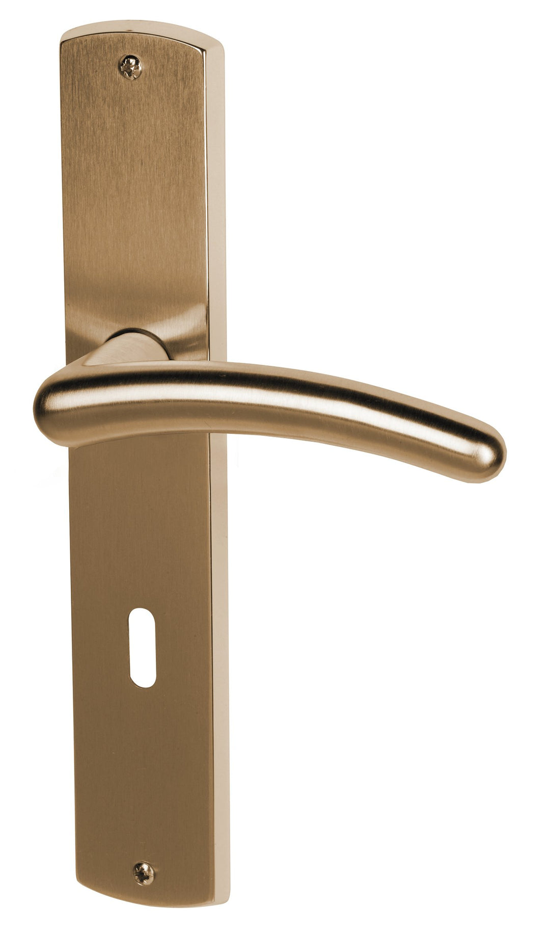 Alpertec Isabella - LS Messing poliert/Messing satiniert für Zimmertüren Drückergarnitur Türdrücker