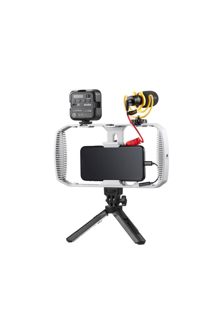 Godox VK1 VK1-UC VK1-LT VK1-AX Case Cage mit Cold Shoe und 1/4 Schraube für Handyfotografie Vlog Vid