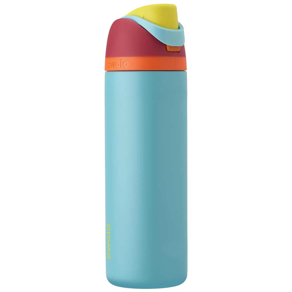 Owala FreeSip Isolierte Edelstahl Trinkflasche mit Strohhalm, 710 ml – BPA-frei, optimal für Sport,