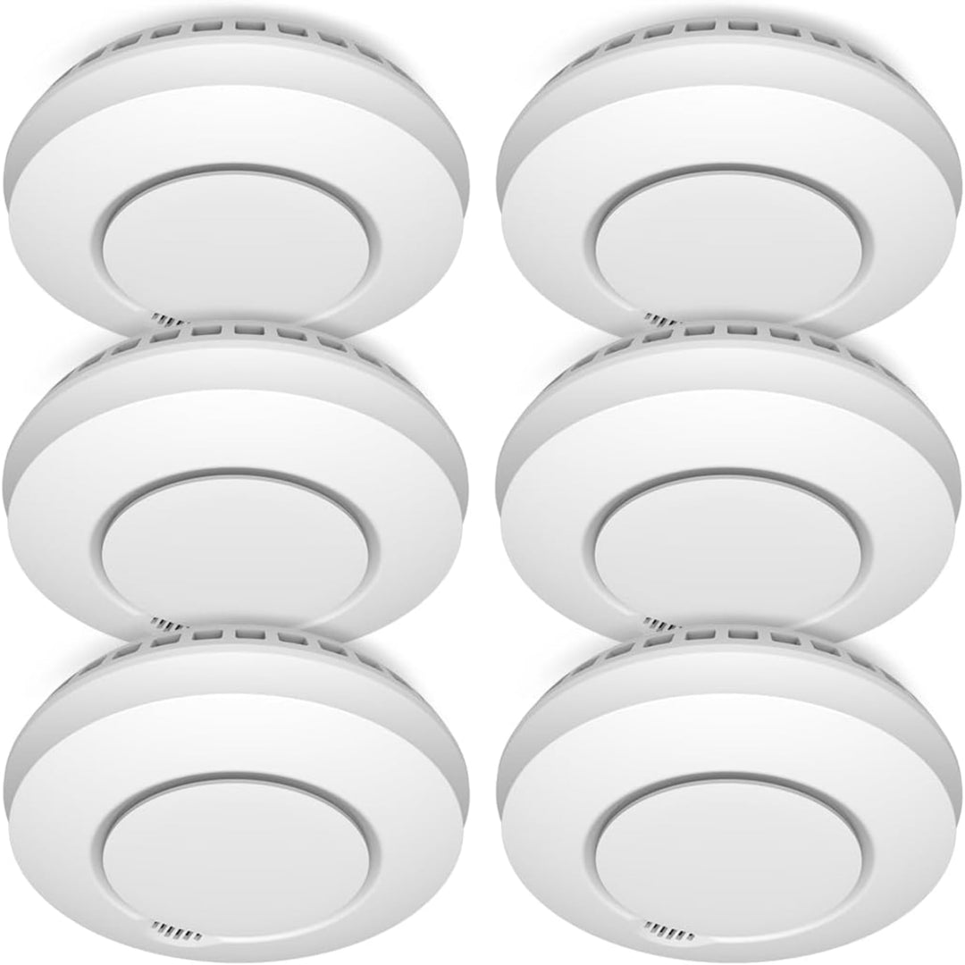 ELRO FZ5002R Connects Funk Rauchmelder-DIN EN14604 geprüft-mit Hitzesensor-Vernetzbar-2-er Set, 6 St