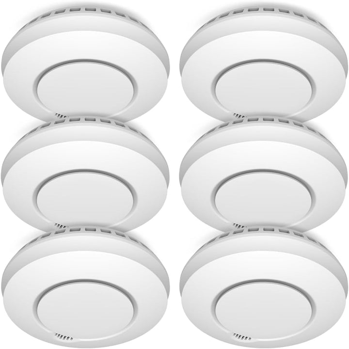 ELRO FZ5002R Connects Funk Rauchmelder-DIN EN14604 geprüft-mit Hitzesensor-Vernetzbar-2-er Set, 6 St