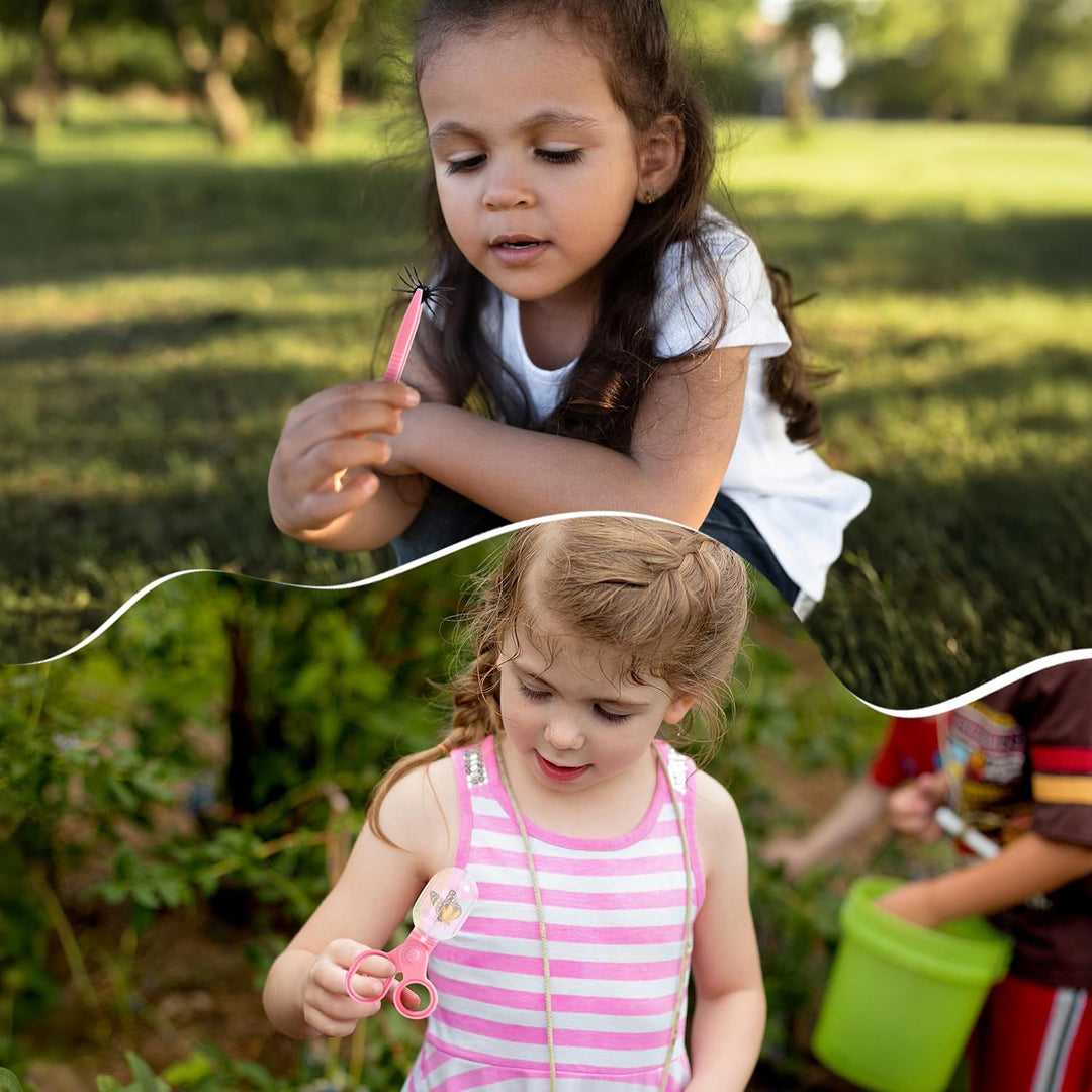 ROBUD Kids Outdoor Explorer Kit, Käferfang-Abenteuer-Sets mit Schmetterlingsnetzen, Lupen, Käferbehä