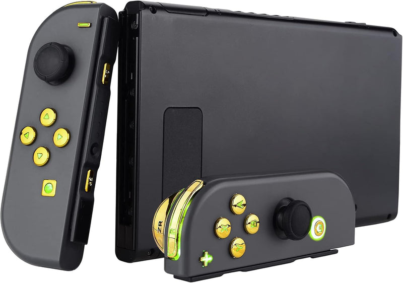 eXtremeRate LED Tasten für NS Switch Joycon,7 Farbe 9 Modi Leuchttaste ABXY Knöpfe Trigger Tasten Be