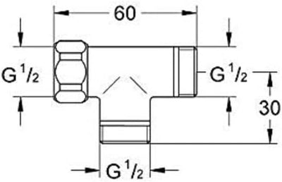 Grohe T-Stück cpl. Ventil, Entleerungs- 28874000