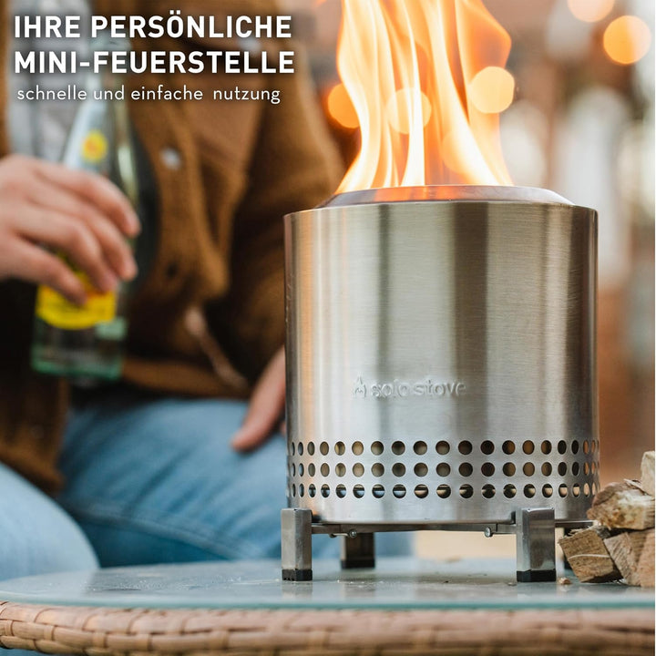 Solo Stove Mesa XL Tischfeuer Outdoor | Raucharmer Mini Tischkamin, Deko für Garten, Terrasse und Ba