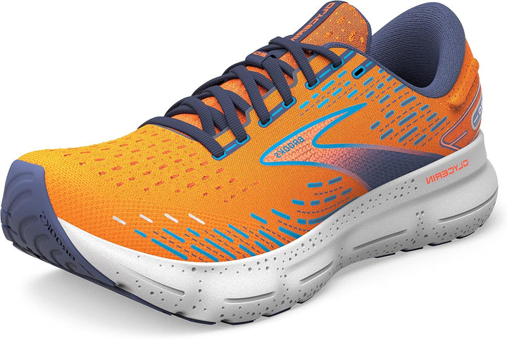 Brooks Herren Glycerin 20 Sneaker 46.5 EU Orange Crown Blue Blue, 46.5 EU Orange Crown Blue Blue