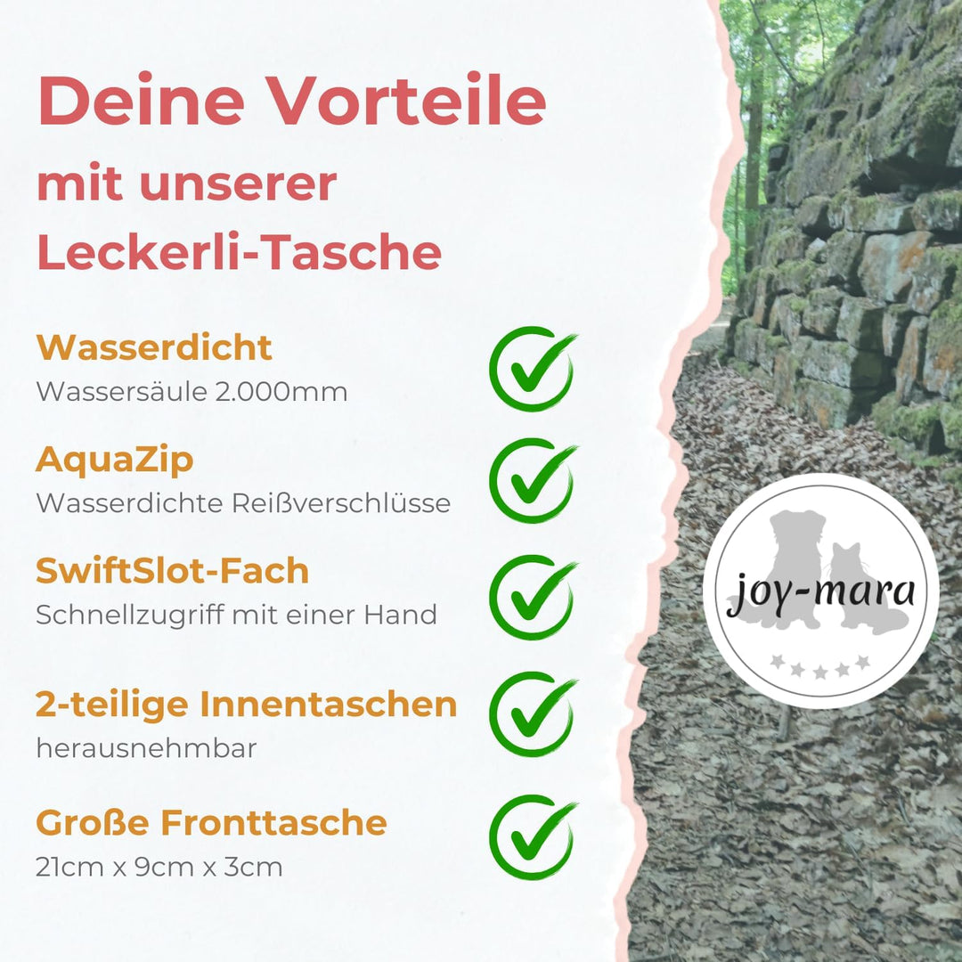 Leckerlitasche für Hunde - wasserdichte Hunde Leckerlitasche & Bauchtasche Hundetraining, Gassi Tasc