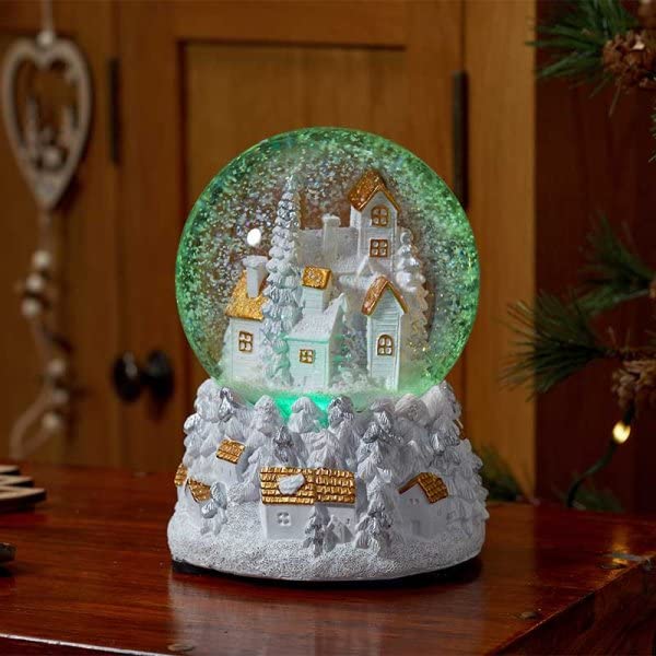 Marco Paul Winter Wonderland Weihnachts-Schneekugel – grosse, langlebige handbemalte 12 cm Musik-Sch
