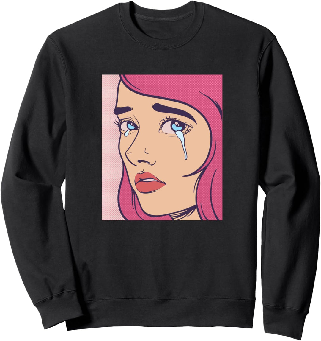 Egirl Aesthetic | Retro Vintage Sad Girl | 80s 90s Grunge Sweatshirt