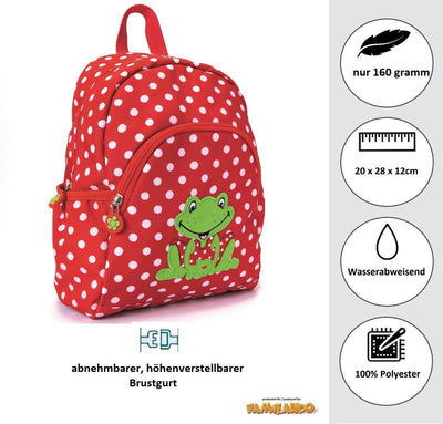 Spiegelburg Kindergarten Rucksack Set 4tlg. mit Turnbeutel, Brotdose und Trinkflasche Fröhliche Tupf