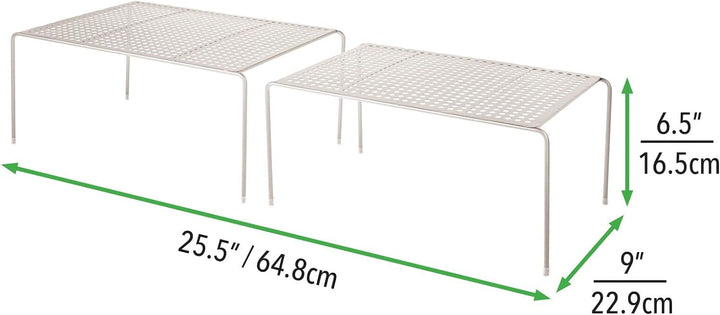 mDesign 4er-Set Regaleinsatz für Küchenschrank – praktische Geschirrablage aus Metall für mehr Abste