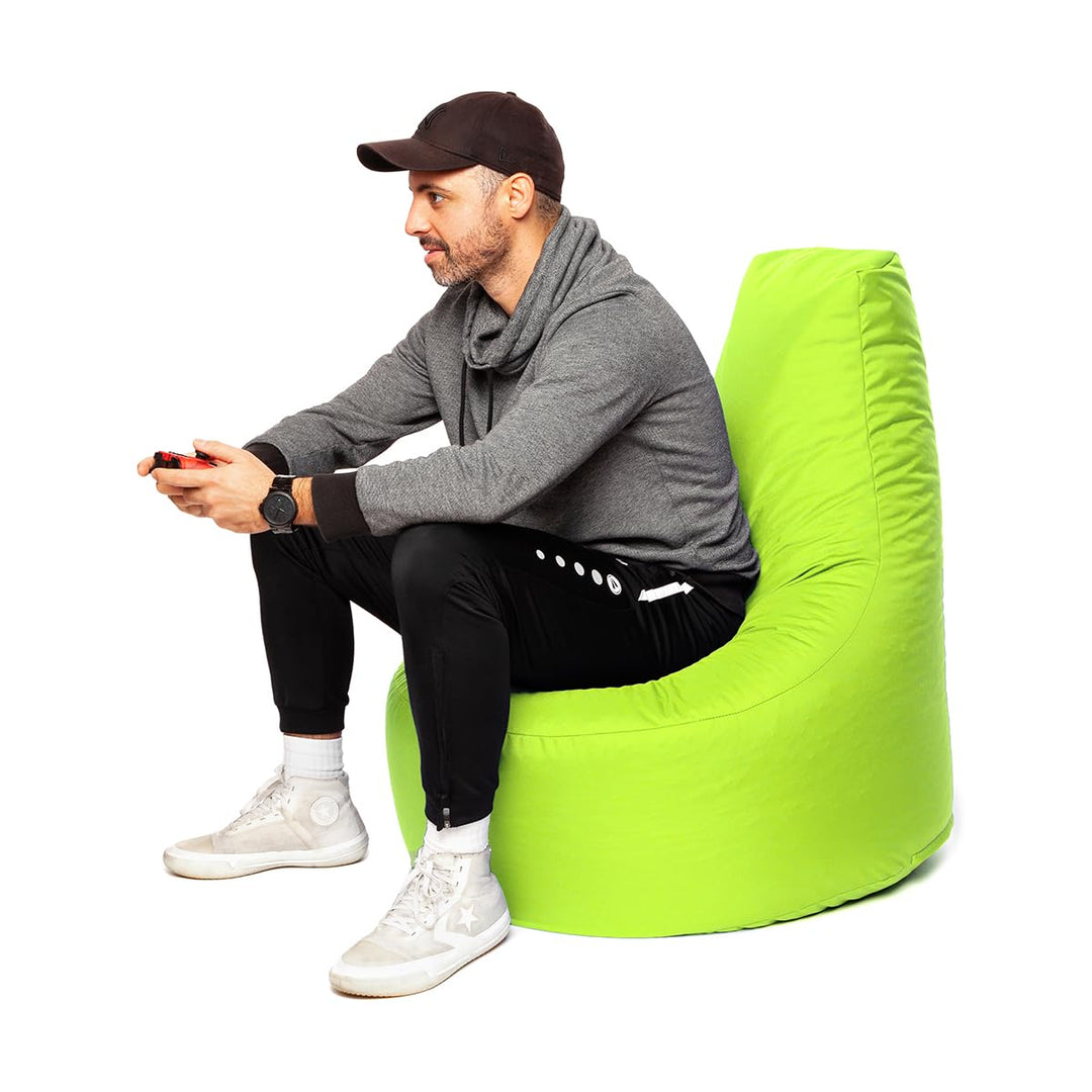 PATCH HOME Gamer Sessel mit Reissverschluss Lounge Kissen Sitzsack Sitzkissen Bean Bag In & Outdoor