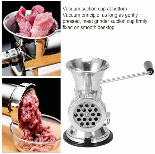 Manueller Fleischwolf aus Aluminiumlegierung, Handbetrieb mit Saugfuss, für Fleisch, Gewürze, Paprik