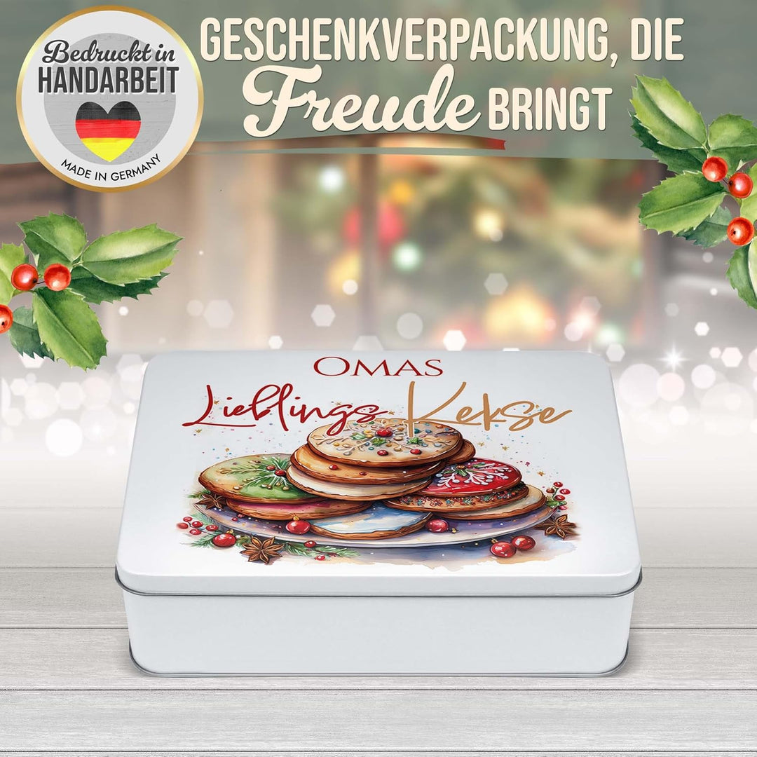 Print Royal PR Geschenkdose mit Name personalisiert - Lieblingskekse - Blechdose bedrucken, Aufbewah