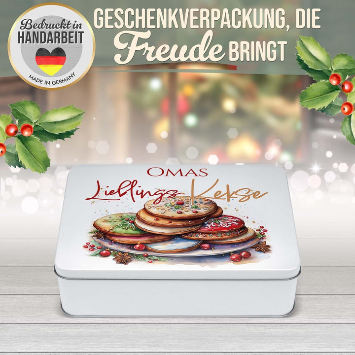 Print Royal PR Geschenkdose mit Name personalisiert - Lieblingskekse - Blechdose bedrucken, Aufbewah