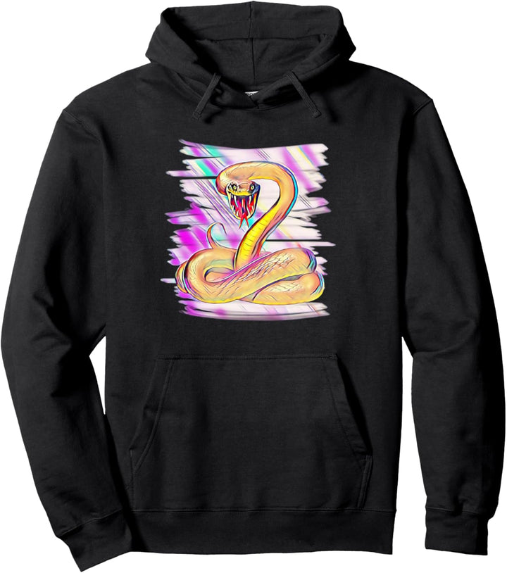 Cobra Schlange Motiv Terrarium giftiges Reptil Schlangen Pullover Hoodie