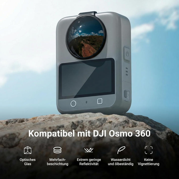 NEEWER ND Filter Set kompatibel mit DJI Osmo 360 nur, ND64 (6 Stop), Snap On, mehrfachvergüteter opt