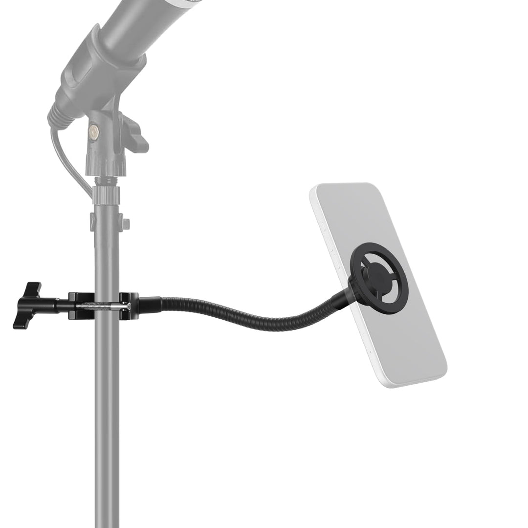 NEEWER BASICS Magnetische Handyhalterung für Microphone Stand mit flexiblem Rohr, Magnet verstellbar
