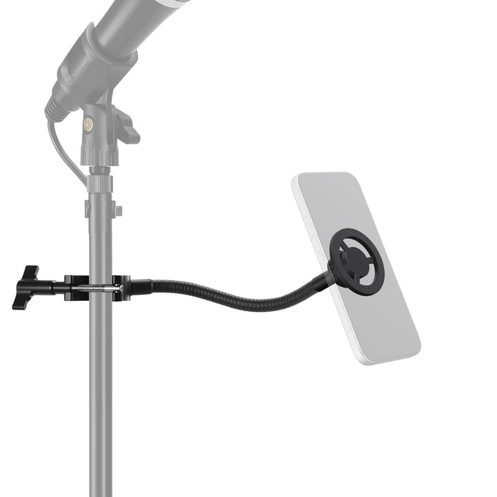 NEEWER BASICS Magnetische Handyhalterung für Microphone Stand mit flexiblem Rohr, Magnet verstellbar