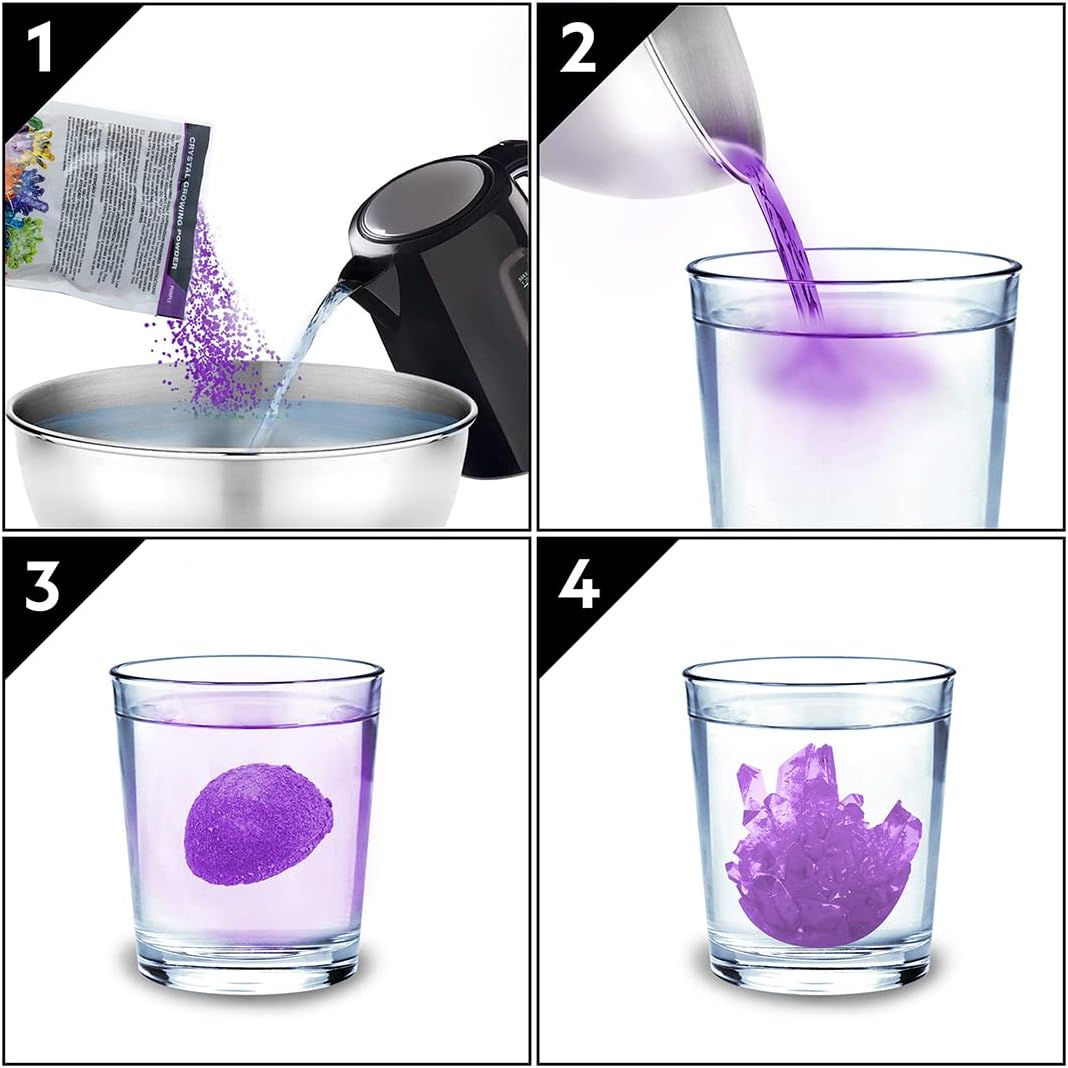 Bandai – National Geographic – Kristallzucht-Set – Lila Kristall – Bildungs- und Wissenschaftsspiel