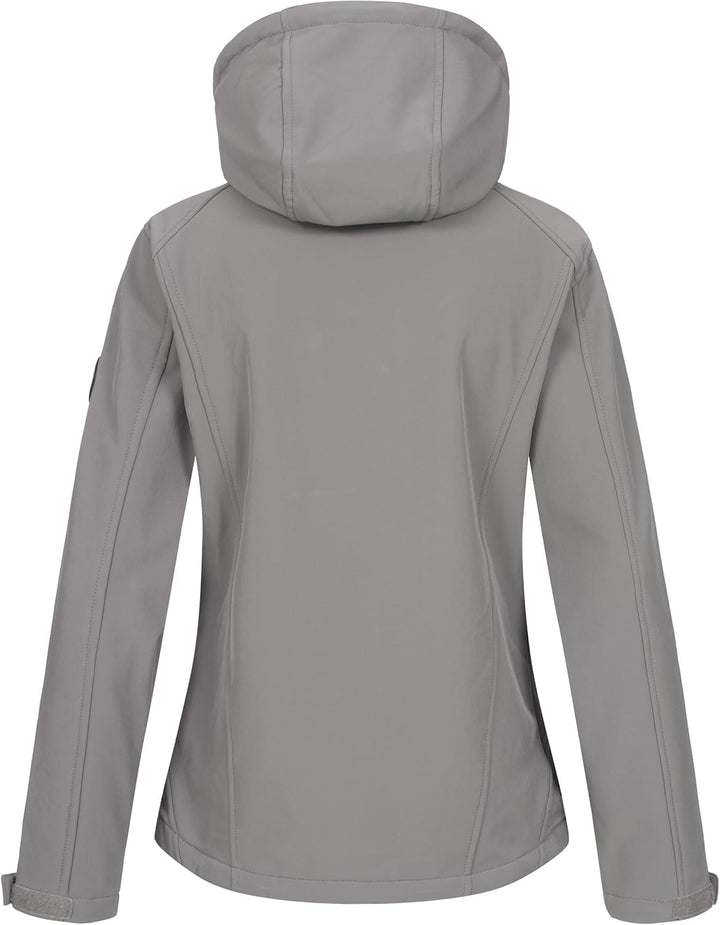 Ankerglut Damen Abnehmbarer Kapuze Gefüttert Übergangsjacke Windbreaker #Ankerglutfreude Softshellja